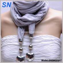 Elegante bufanda de joyería con colgante corazón (SNSMQ1017)